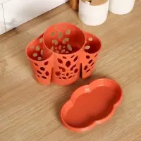 Подставка для столовых приборов Plastic Centre &laquo;Камелия&raquo;, 3-х секционная, пластик, МИКС