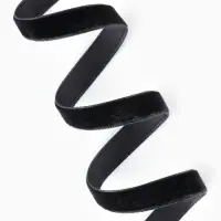 Лента бархатная, 10 мм, 18&plusmn;1 м, чёрная №03