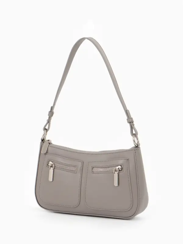 Сумка женская багет TEXTURA на молнии, 21×6×13 см, серая Сумка женская багет TEXTURA на молнии, 21×6×13 см, серая