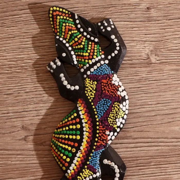 Панно декоративное  Панно декоративное "Ящерица геккон" 24х7,5х1 см МИКС