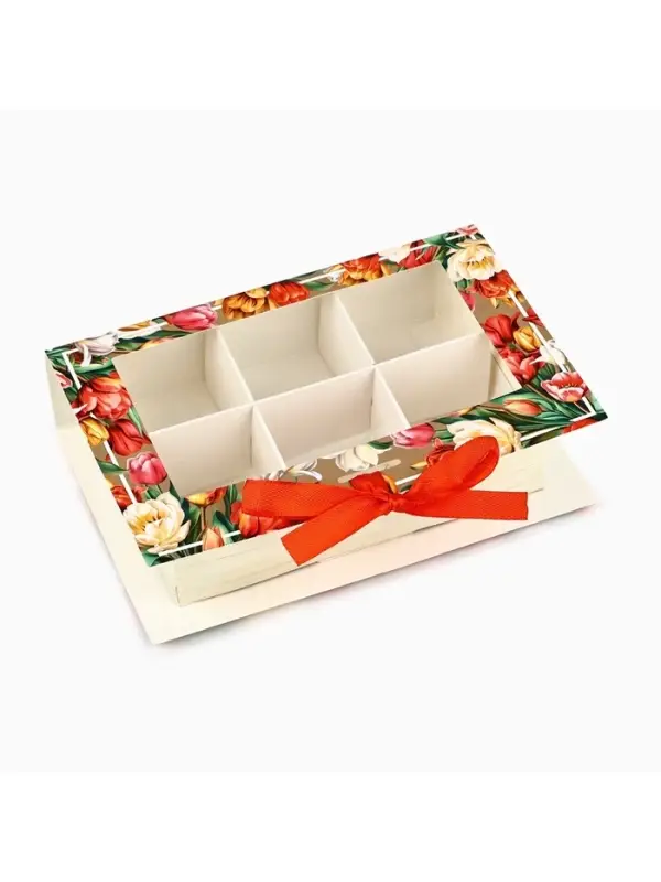 Коробка под 6 конфет с ячейками &laquo;Самой прекрасной&raquo; 14.5&times;9.5&times;3.5 см
