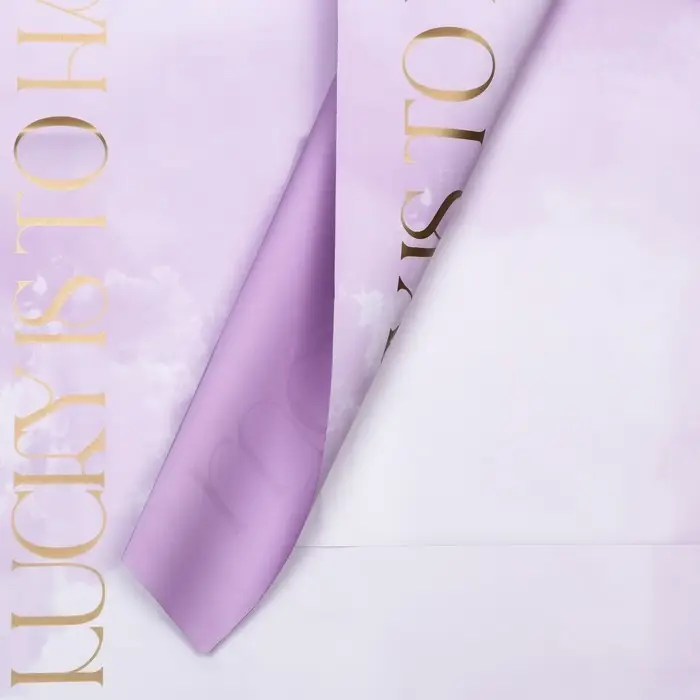 Пленка для цветов матовая, «Акварель», 57×57 см, сиреневый