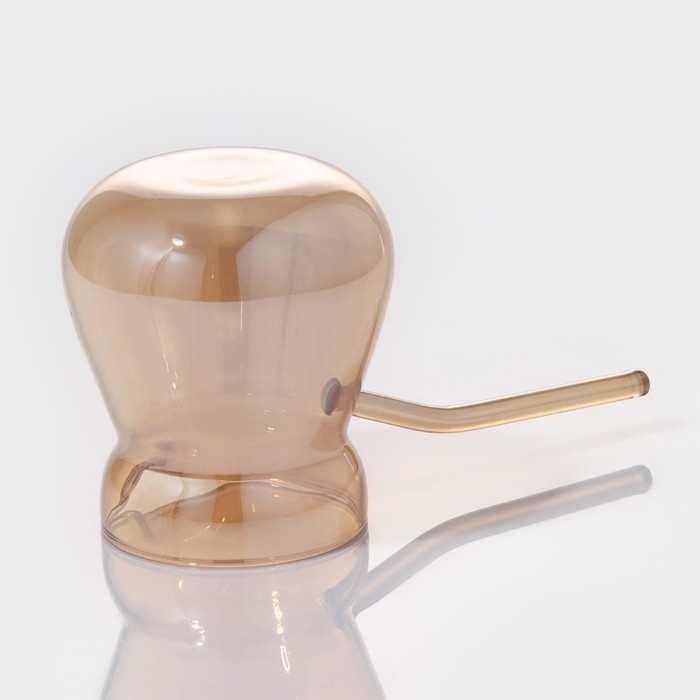 Турка стеклянная «Искра», 450 мл, 18×9×10 см, цвет золотой