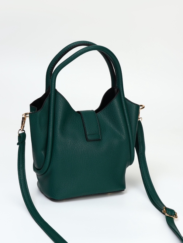 Сумка женская тоут на молнии, цвет тёмно-зелёный