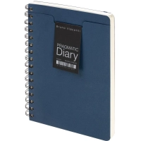 Ежедневник недатированный А5 PRAGMATIC на гребне, темно-синий 128л 3-748/03