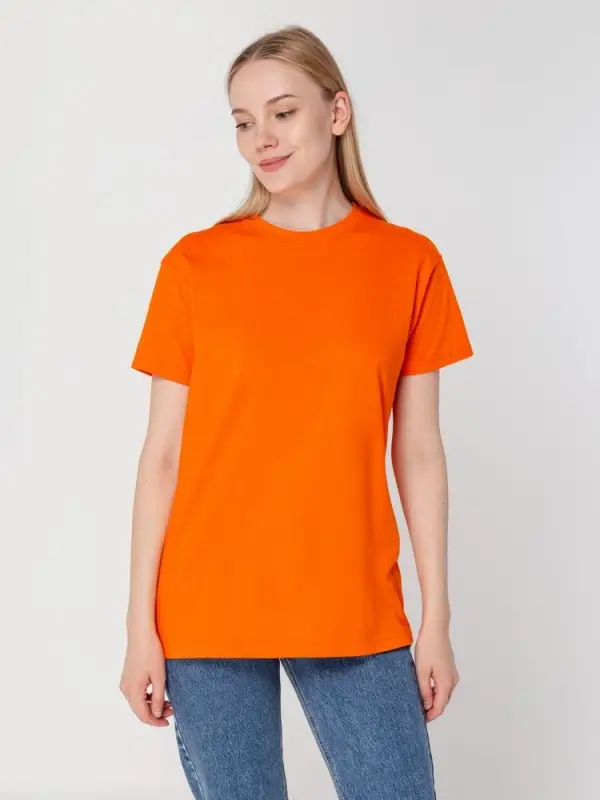 Футболка унисекс T-bolka 160, оранжевая, размер S