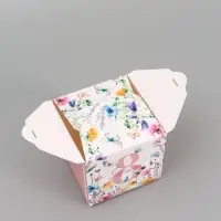Коробка подарочная складная, упаковка, &laquo;С 8 Марта, нежные цветы&raquo;, 12&times;12&times;12 см