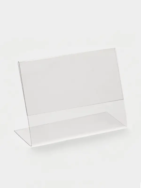 Ценникодержатель горизонтальный, 8&times;6 см, ПЭТ 0.5 мм, цвет прозрачный