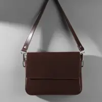 Ручка для сумки, с карабинами, 60&plusmn;1&times;2 см, коричневая
