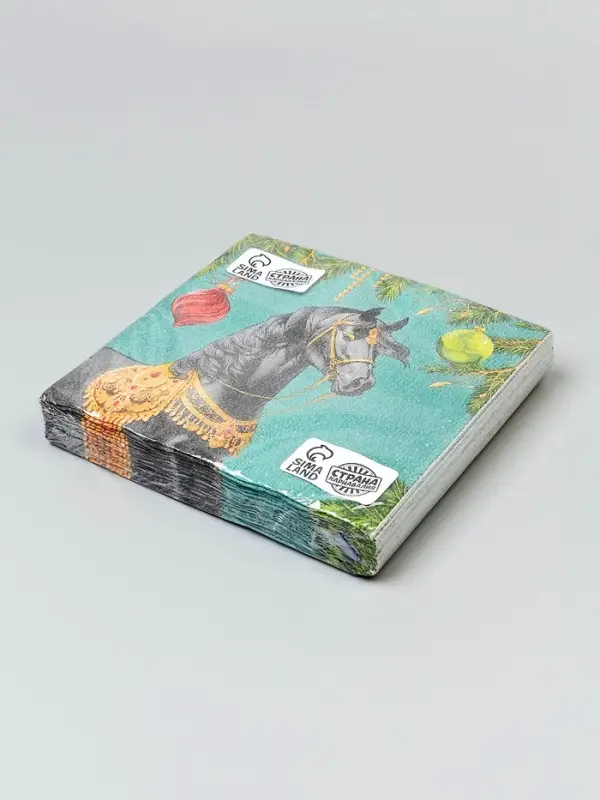 Салфетки бумажные двухслойные «С Новым Годом. Лошадь», 33×33 см, набор 20 штук