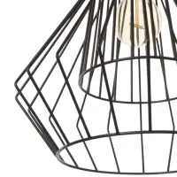 Светильник потолочный BayerLux &laquo;Крит&raquo;, 1&times;40 Вт, Е27, черный/коричневый, 30&times;30&times;42(142)см