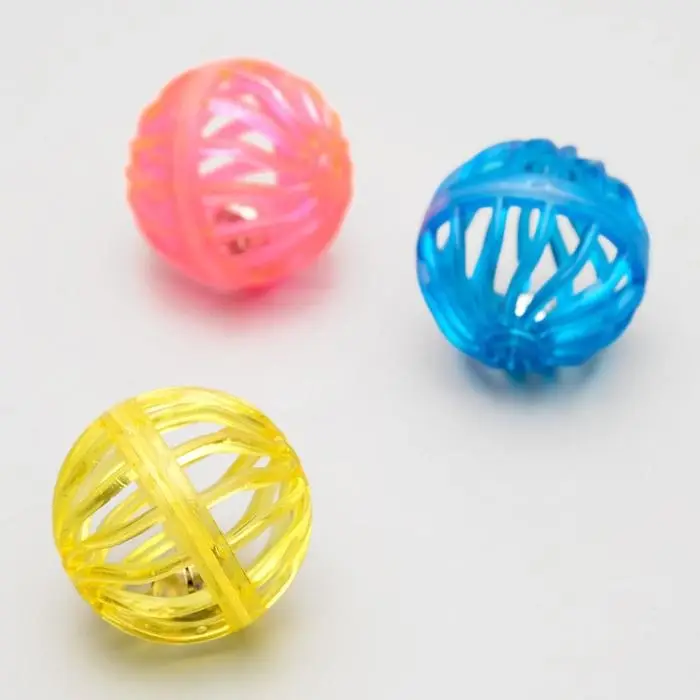 Шарик для кошек с бубенчиком  Шарик для кошек с бубенчиком "Завитушки", 4 см, микс цветов