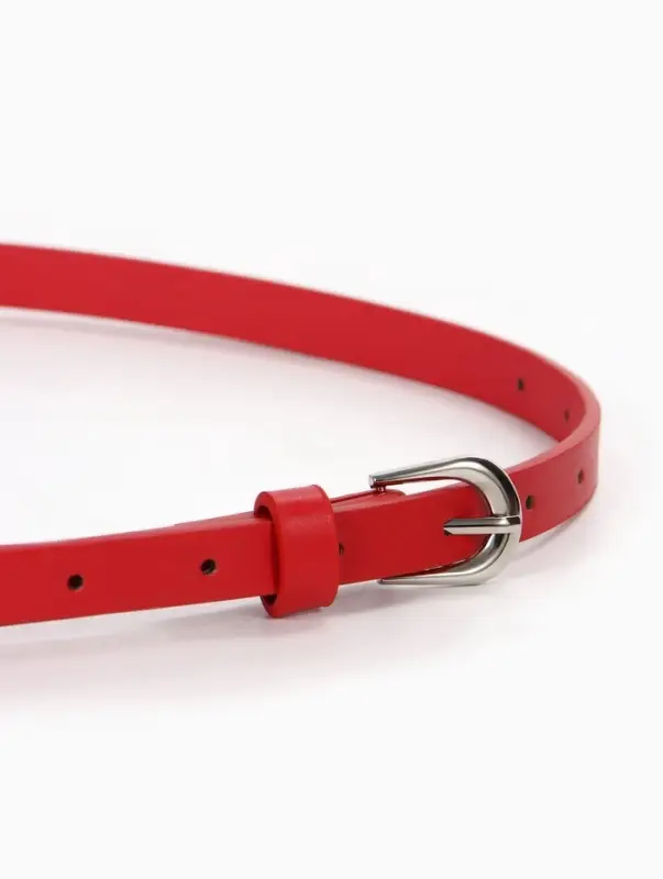 Ремень женский, пряжка металл, 1 прокол, 1.4&times;105 см, красный