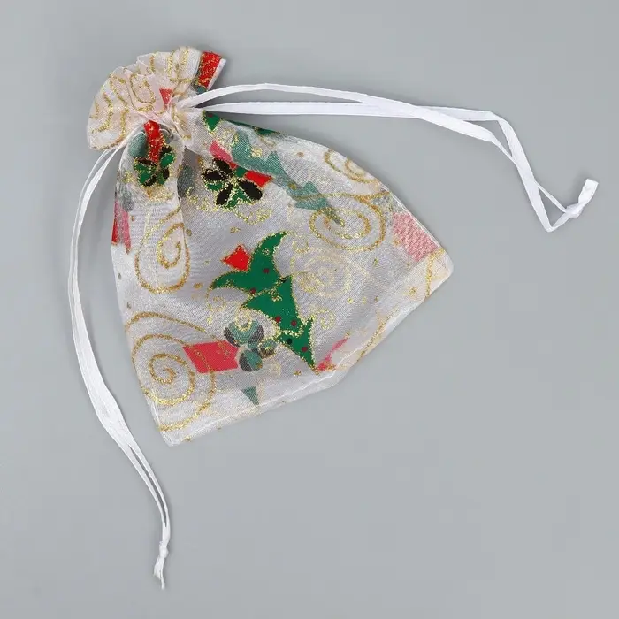 Мешочек подарочный органза «Золотые мгновения», 10 х 12 см +/- 1.5 см Мешочек подарочный органза «Золотые мгновения», 10 х 12 см +/- 1.5 см