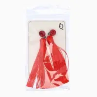 Серьги &laquo;Кисти&raquo;, гармония, красные, L кисти 8.5 см