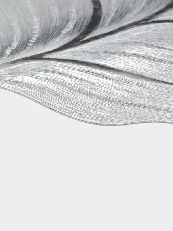 Набор салфеток для стола Доляна &laquo;Осенний лист&raquo;, 49&times;29 см, 4 шт., ПВХ, серебристый