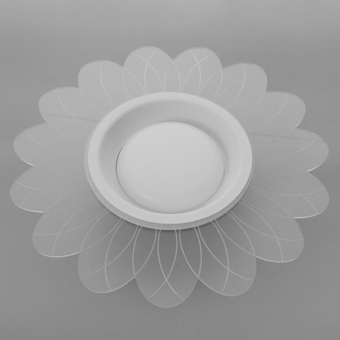 Люстра с ПДУ 1200/1 LED 52Вт 3000-6000К диммер белый-прозрачный 50х50х8 см BayerLux