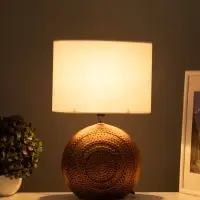 Лампа настольная RISALUX &laquo;Аико&raquo;, 15 Вт, Е14, коричневая, 25&times;15&times;37 см