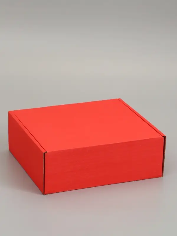 Коробка самосборная, красная, 26 х 24 х 10 см