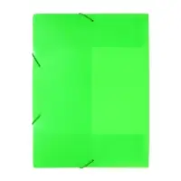 Папка на резинке А4, 500 мкм, Calligrata Neon, корешок 30 мм, неоновая, салатовая