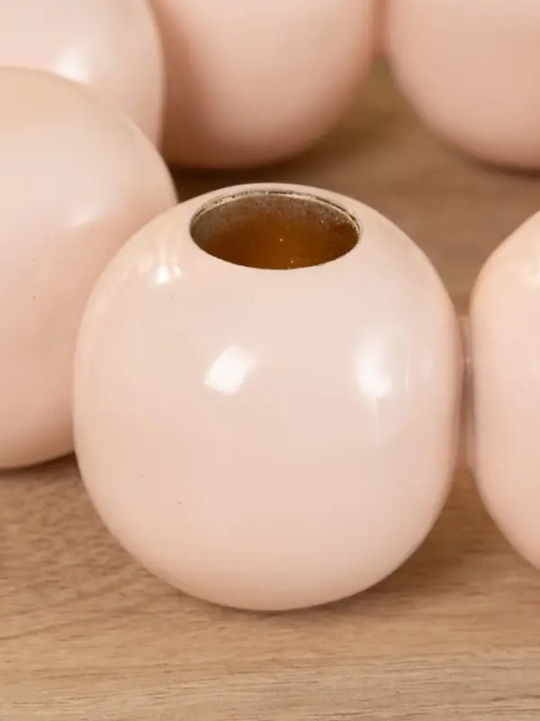 Подсвечник на 4 свечи  Подсвечник на 4 свечи "Бусы" с 8 сферами розовый 19х19х5,5 см