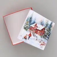 Коробка подарочная новогодняя 3 в1, набор &laquo;Новый год&raquo;, 18&times;18&times;10 - 22&times;22&times;12 см