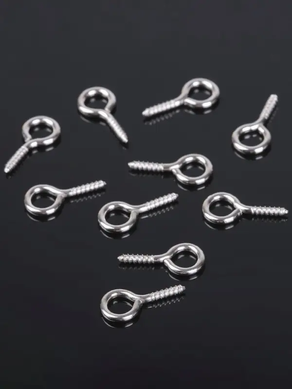 Штифт винтовой для кулона СМ-936, (набор 10 шт.) 1.4&times;0.7&times;0.15 см, цвет серебро