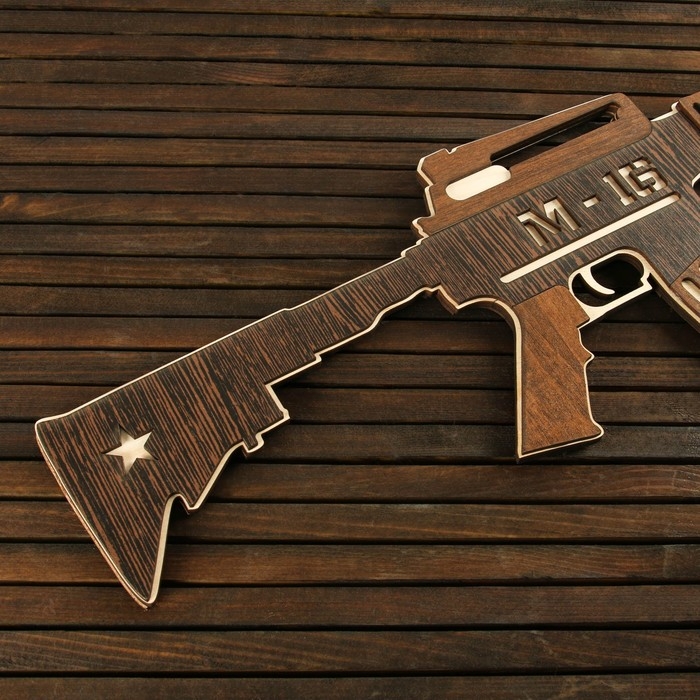 Сувенир деревянный автомат Сувенир деревянный автомат "М16", малый
