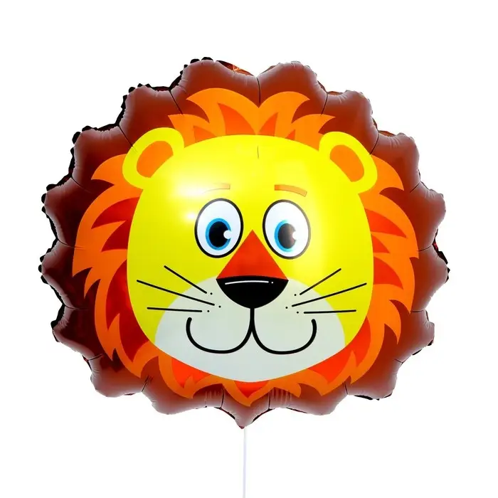 Воздушный шар фольгированный 36 Воздушный шар фольгированный 36" «Большая голова. Милый лев», фигура