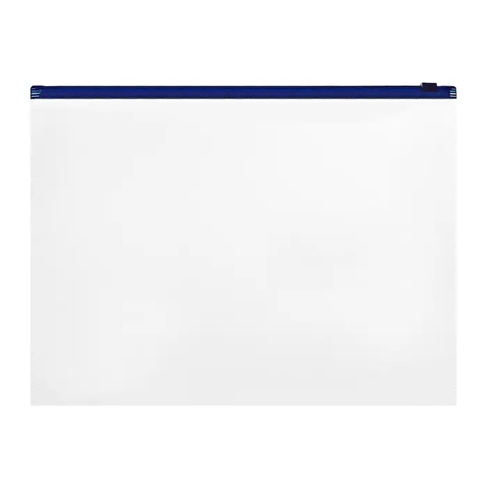 Папка-конверт на ZIP-молнии А4, 120 мкм, ErichKrause Fizzy Clear, c цветной молнией, до 100 листов, микс