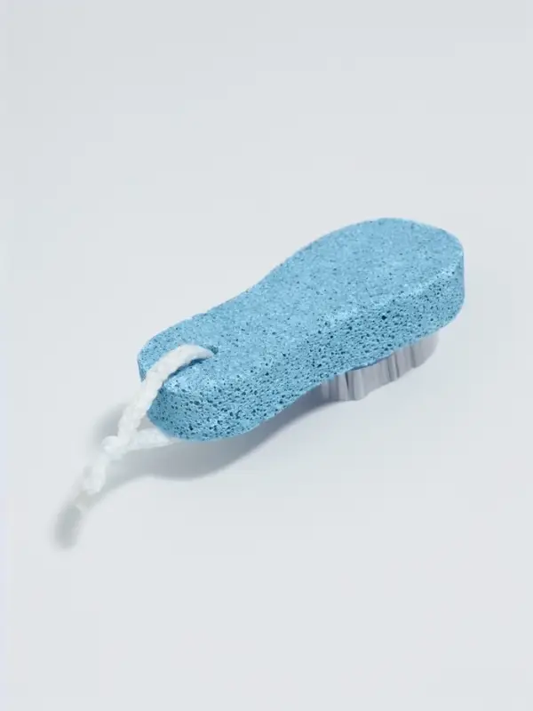 Пемза для педикюра с щёткой, с подвесом, 11 см, в коробке, МИКС