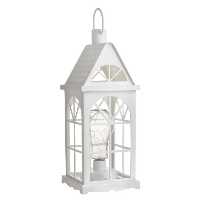 Ночник Ночник "Фонарь-домик"белая от батареек 3ААА 35х13,5х13,5 см RISALUX