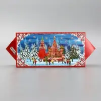 Подарочная новогодняя коробка «Кремль» конфета красная, 20×10×6 см