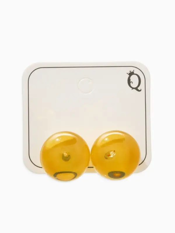 Серьги пластик &laquo;Монпансье. Круг&raquo;, 1.5 см, жёлтые