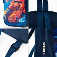 Рюкзак детский 20,5*9*24, отд на молнии,машина т-синий