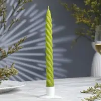 Свеча витая, 2.3&times;24.5 см, 5 ч, 50 г, оливковая