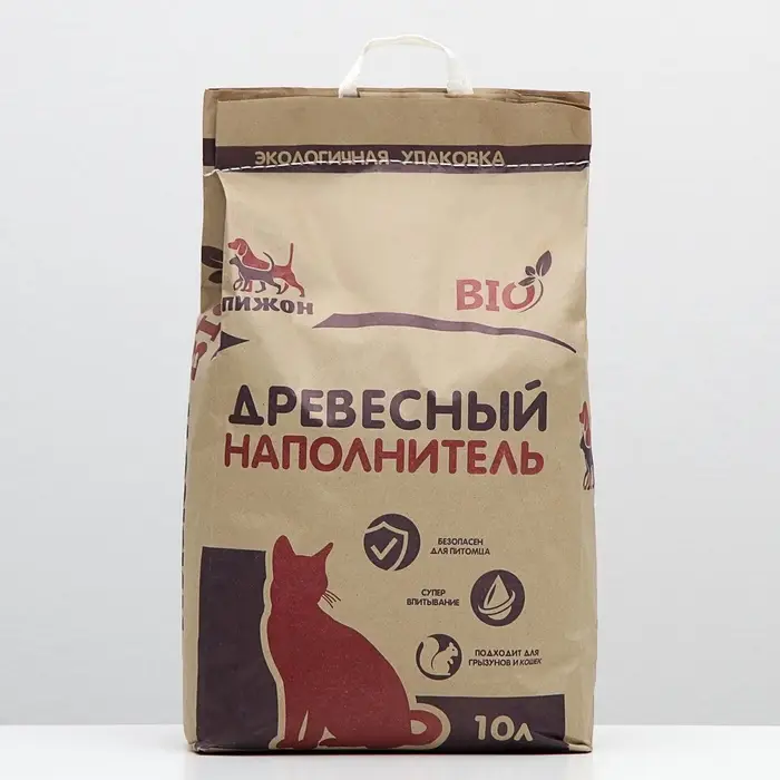 Наполнитель древесный &laquo;Пижон&raquo;, Bio, 10 л