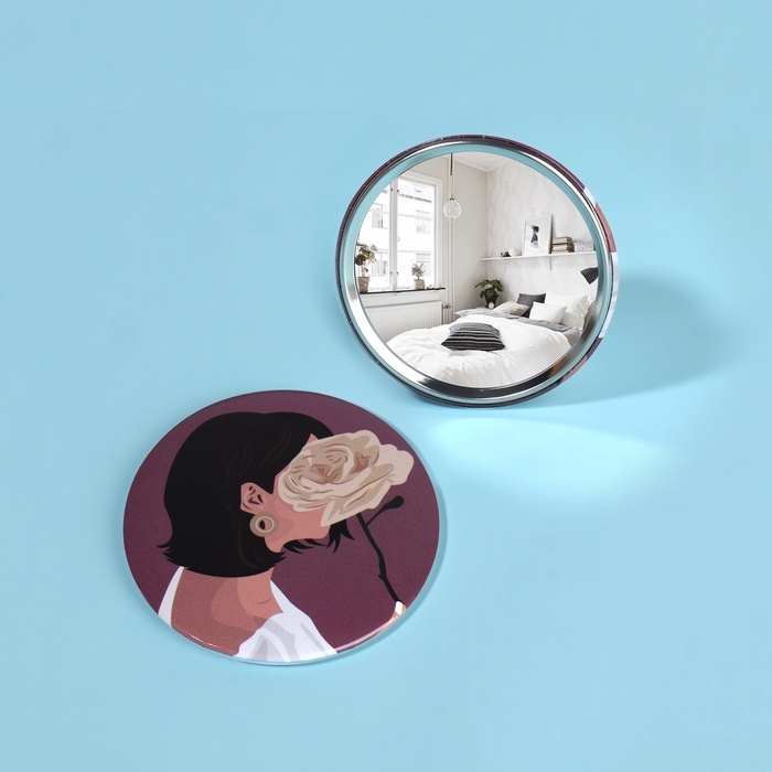Зеркало карманное «ДЕВУШКИ», d = 7,5 см, PVC - коробка, рисунок МИКС Зеркало карманное «ДЕВУШКИ», d = 7,5 см, PVC - коробка, рисунок МИКС