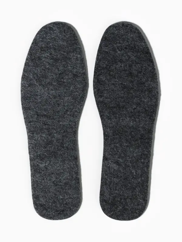 Стельки для обуви, утеплённые, универсальные, р-р RU до 46 (р-р Пр-ля до 47), 29 см, пара, серые