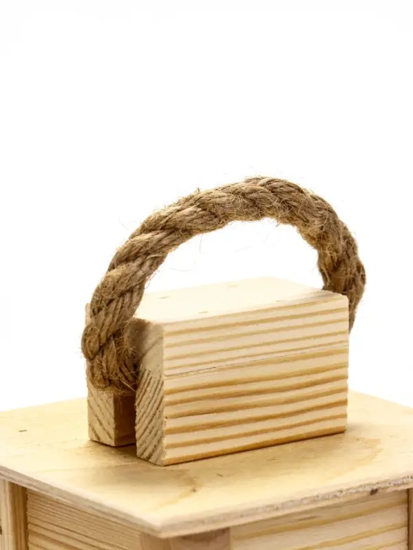 Фонарь декоративный, 9&times;9&times;18 см, деревянный, цвет натуральный