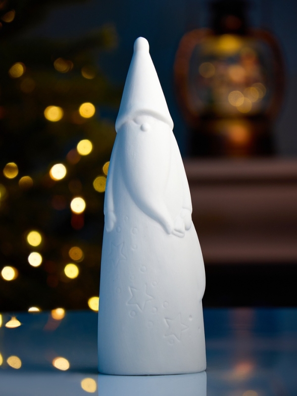 Светодиодная фигура Светодиодная фигура "Дед Мороз в колпаке" 6х5.5х20.2 см, 1 LED, LR44x3(в компл.), свечение тёплое белое