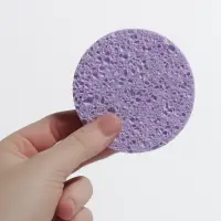 Спонж для умывания, d=8 см, фиолетовый