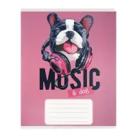 Комплект тетрадей из 10 штук, 12 листов в узкую линию Calligrata "Собачий стиль", обложка мелованный картон, ВД-лак, блок офсет, 5 видов по 2 штуки