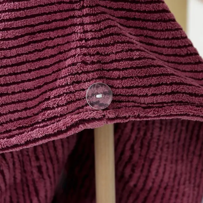 Чалма для сушки волос Доляна, микрофибра, с пуговкой, бордовая