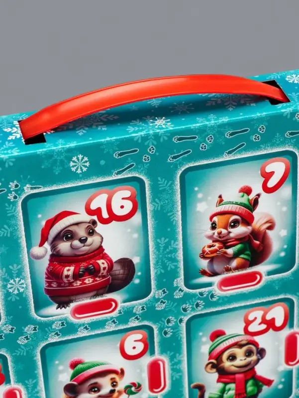 Коробка подарочная новогодняя Коробка подарочная новогодняя "Лесная братва" 41 х 3 х 30 см