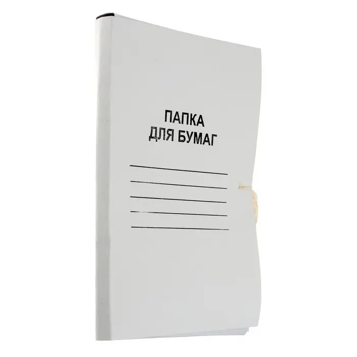 Папка д/бумаг А4, на завязках, Calligrata, 250 г/м2, до 200л, белая, картон немелованный Папка д/бумаг А4, на завязках, Calligrata, 250 г/м2, до 200л, белая, картон немелованный