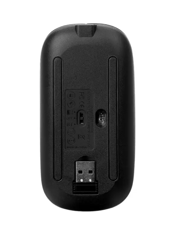 Мышь MB-2.4 беспроводная, оптическая, подсветка, 800-1600 dpi, USB, Bluetooth, чёрная Мышь MB-2.4 беспроводная, оптическая, подсветка, 800-1600 dpi, USB, Bluetooth, чёрная