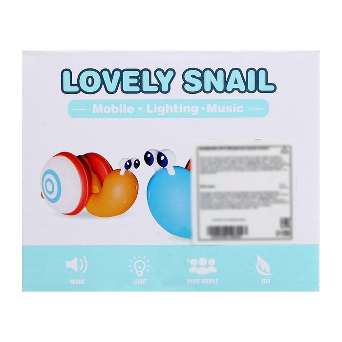 Каталка на верёвочке «Улиточка», световые эффекты, цвета МИКС Каталка на верёвочке «Улиточка», световые эффекты, цвета МИКС