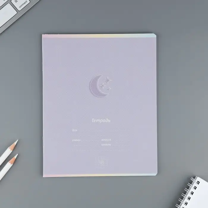 Тетрадь в клетку 18 листов А5, на скрепке &laquo;Школа&raquo;, обложка мелованный картон, 5 видов МИКС