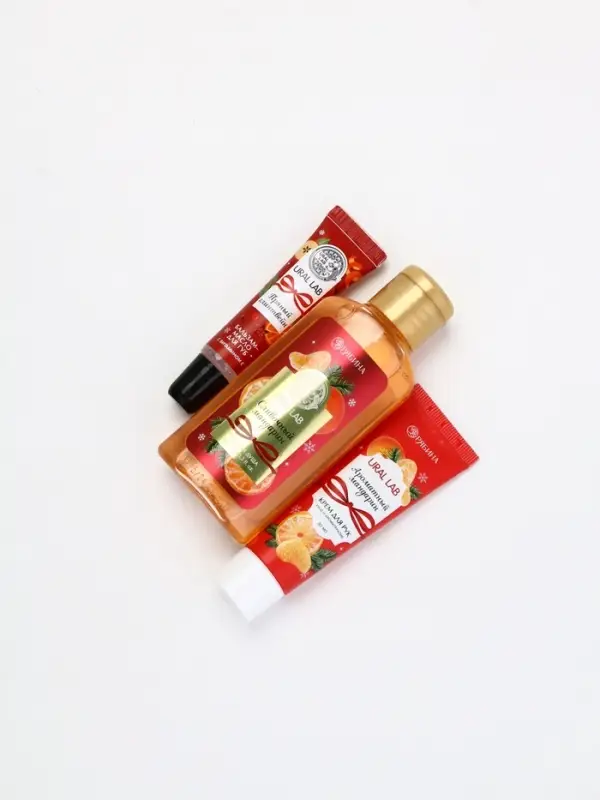 URAL LAB Арома Саунд Набор гель для душа, крем для рук и бальзам для губ, мандарин URAL LAB Арома Саунд Набор гель для душа, крем для рук и бальзам для губ, мандарин